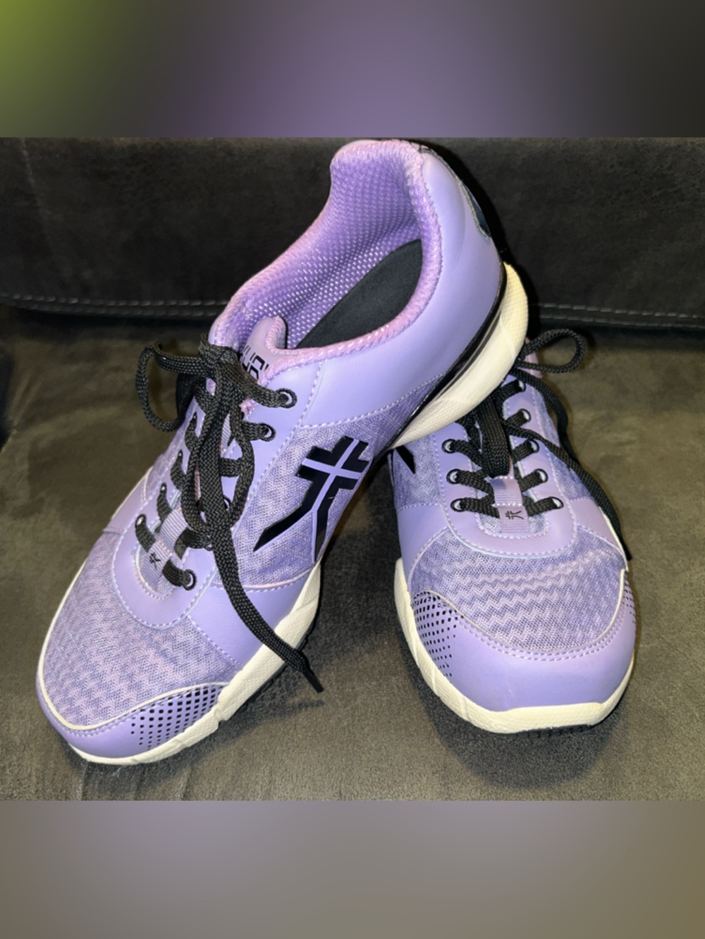 Kuru Quantum 2 Lavender Black Athletic Comfort Ergonomic Sneakers Women’s 10 - Picture 6 of 16